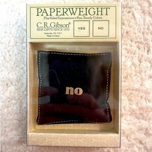 C.R. Gibson Yes | No" Paperweight Flip-Sided Expressions